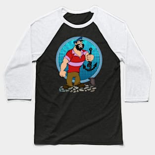 Popeyes Sea Adventures Commemorate the Sailors Epic Quests and Hilarious Antics with this Cartoon Baseball T-Shirt